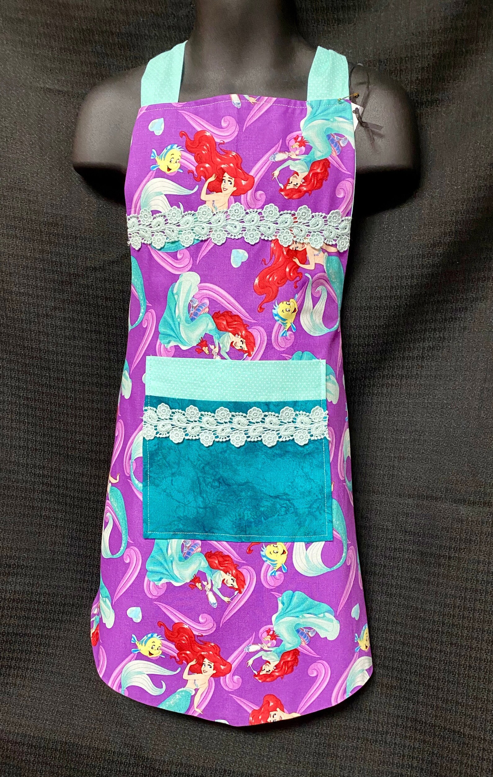 Little Girls Ariel Apron Disney Kitchen Apron With Etsy