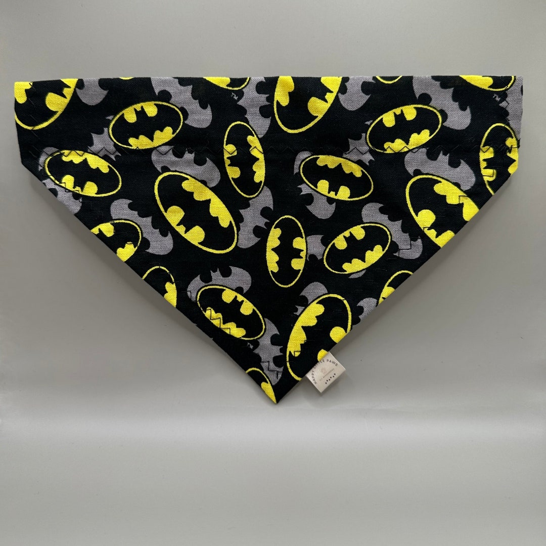Batman Print Dog Bandana Over the Collar Bandana Puppy Bandana Dog