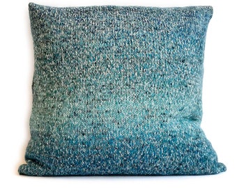 Franklin Handmade Knitted Decorative Throw Pillow Cover in Forest