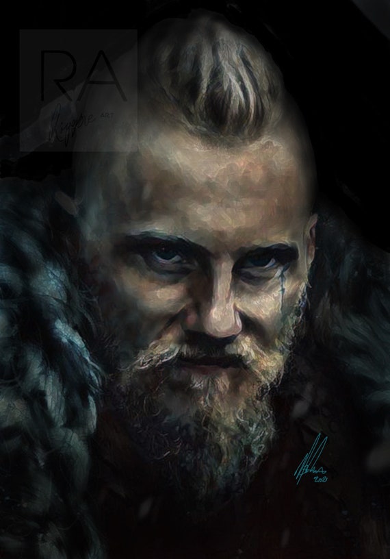 Bjorn Ironside / Ragnar Lothbrok / Vikings / Norway / Hand Drawn / Digital  Drawing / Wall Art / Picture / Print / Poster