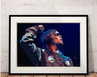 The Stone Roses Ian Brown Poster Print, Stone Roses, Limited Edition, Hand Drawn Print, John Squire Mani Reni