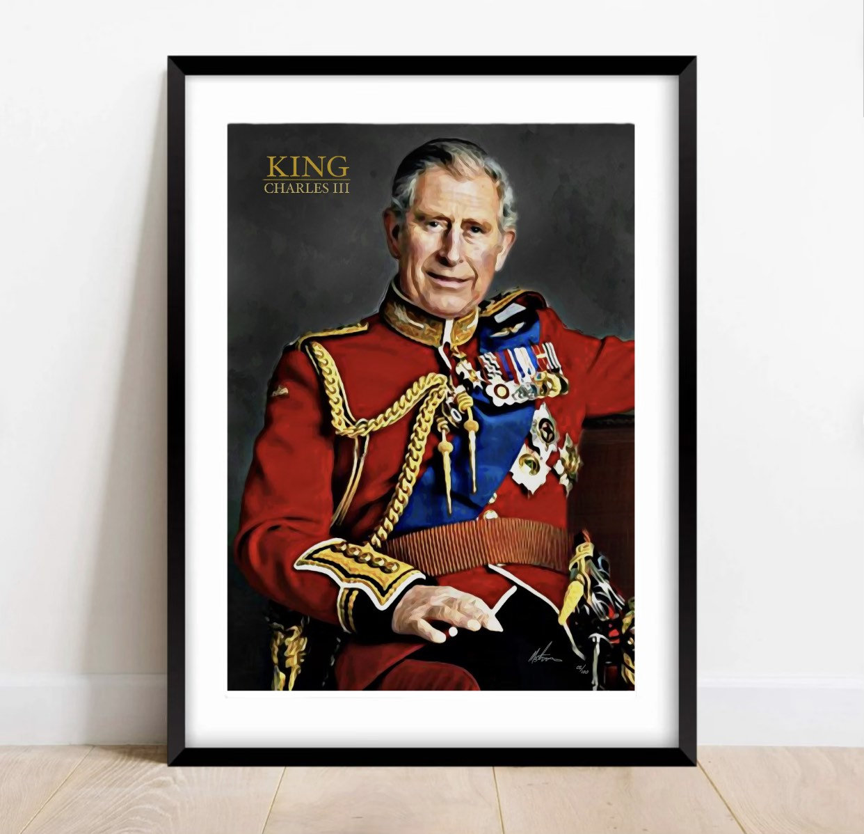 King Charles III Third Portrait Limited Edition Wall Art Etsy UK