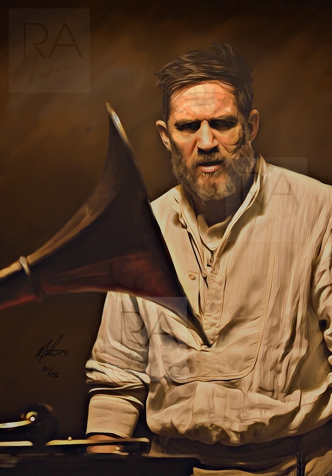 Alfie Solomons Poster Print, Tom Hardy, Peaky Blinders Poster, Peaky ...