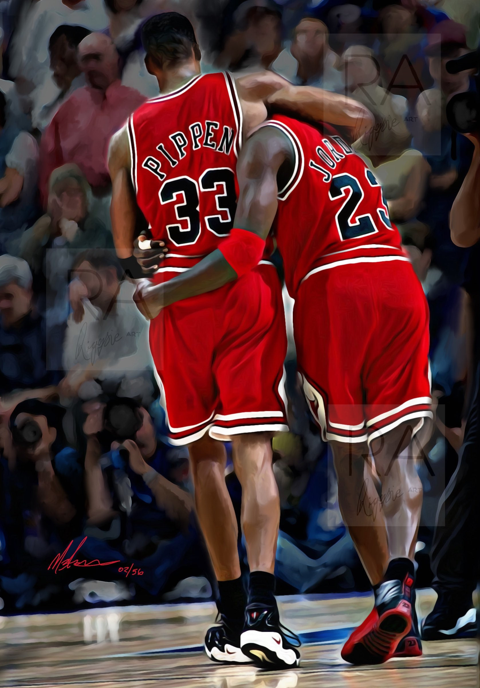 Michael Jordan and Scottie Pippen 'Mike x Scottie' - Chicago Bulls - Nba -  T-Shirt