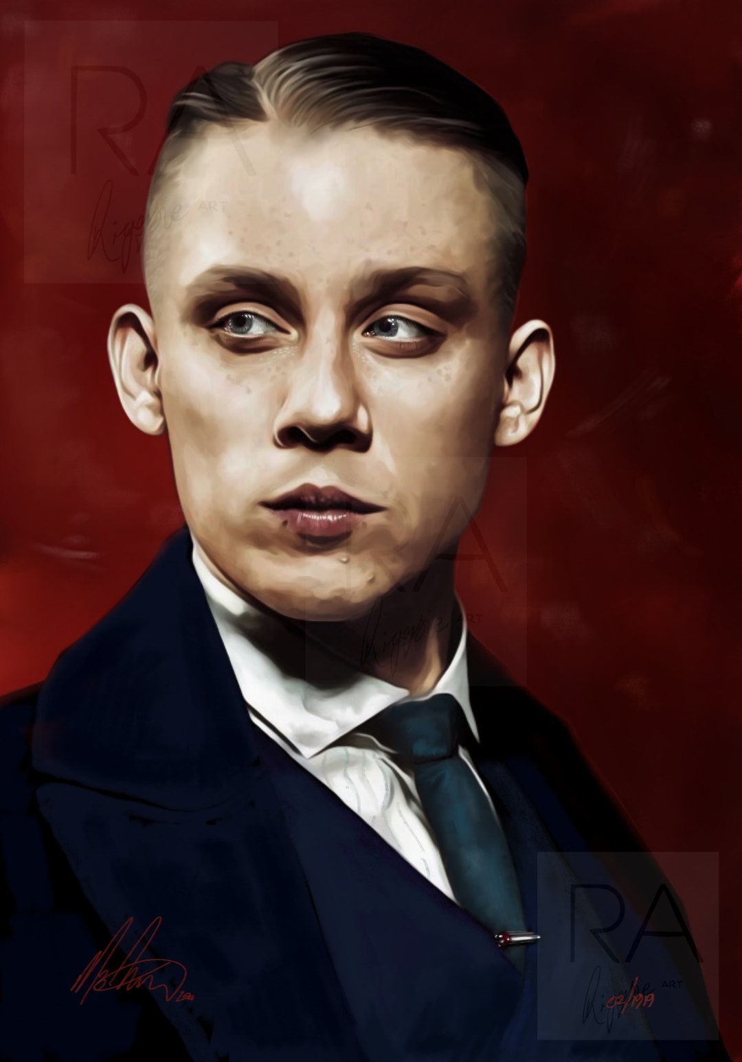 John Shelby, Peaky Blinders Poster Print, Joe Cole, Hand Drawn, Digital ...