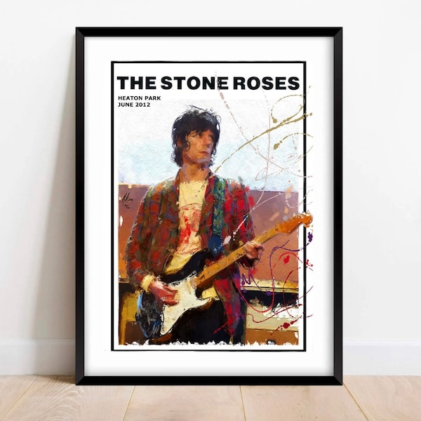 The Stone Roses John Squire , HEATON Park, Ian Brown, Limited Edition, Original Atrwork, Hand Drawn Print, Mani, Reni