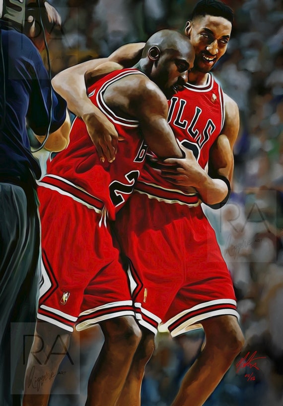 Michael Jordan & Scottie Pippen 1998 Action Photo Print (16 x 20)