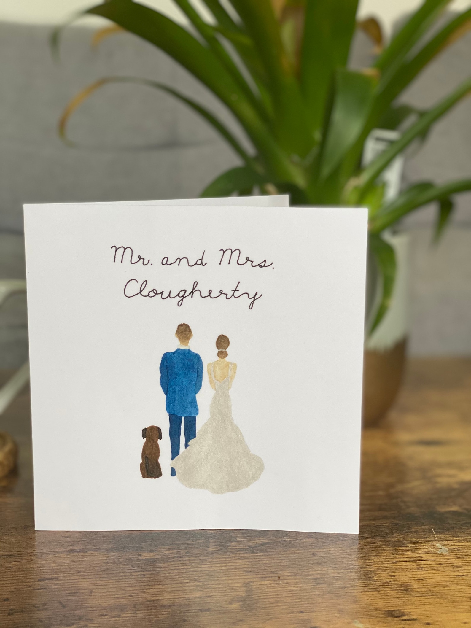 Personalized Wedding Card with Envelope Etsy