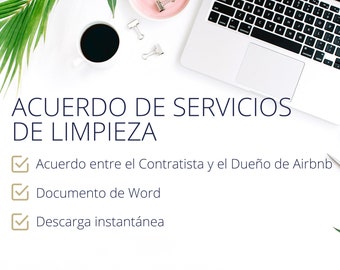 Plantilla de contrato de servicio de limpieza para Dueños de Airbnb y Contratistas de Limpieza