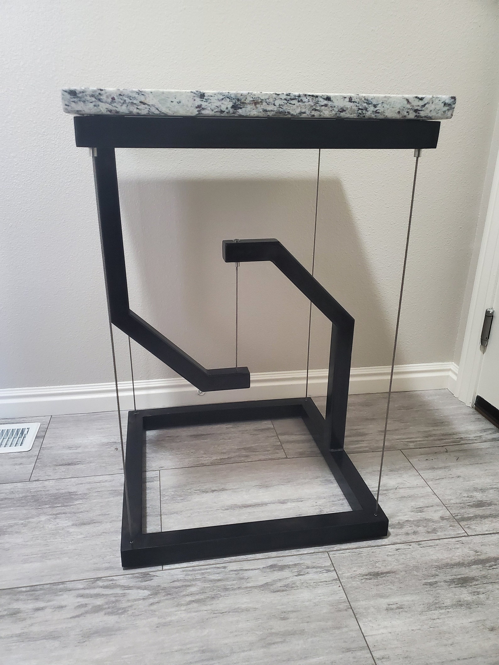 Tensegrity Floating Granite End Table Etsy