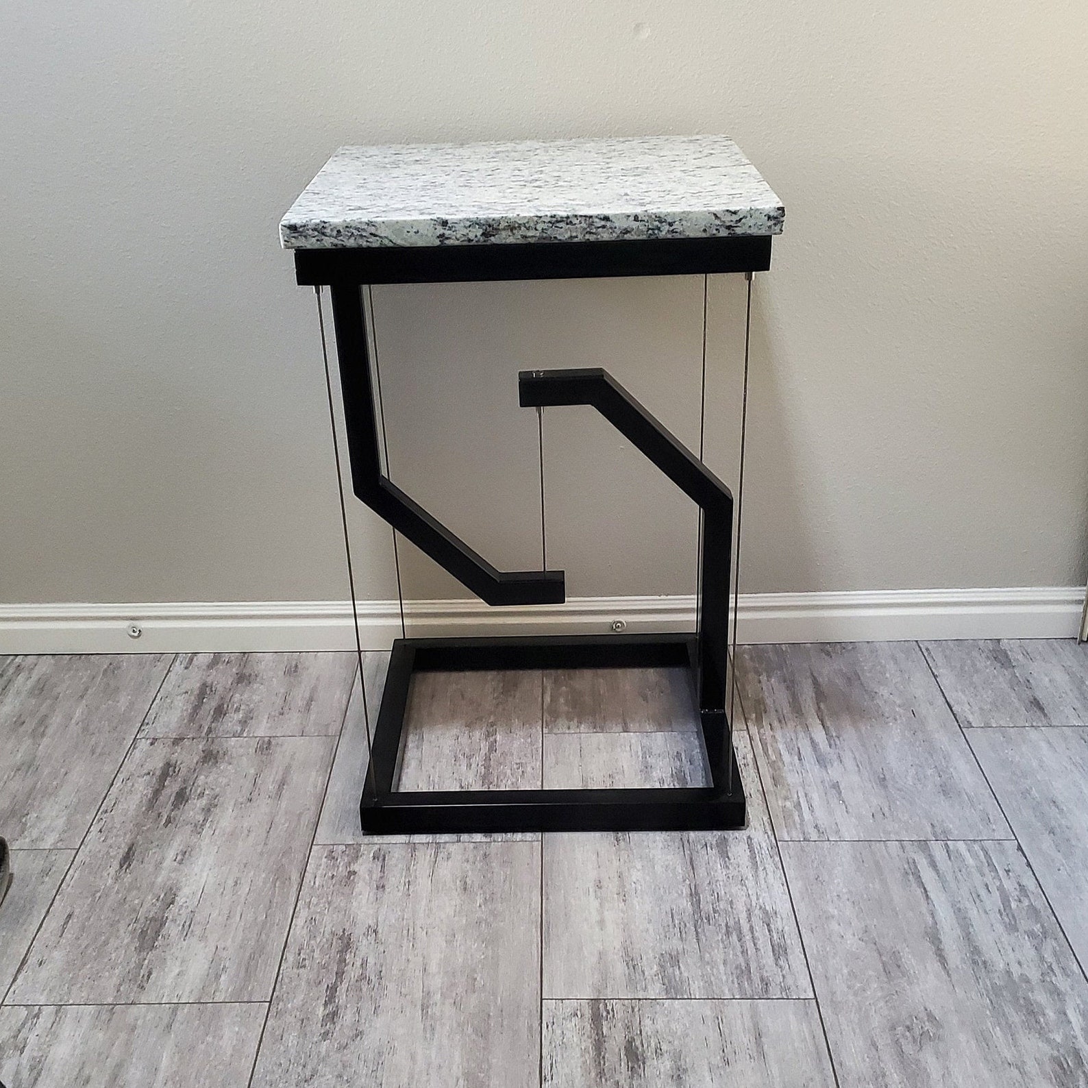 Tensegrity Floating Granite End Table Etsy
