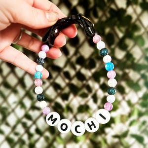 Cat Beaded Collar (Small Beads) – Personalized with Kandi Letter Beads, Friendship Bracelet, Custom Pet Accessory