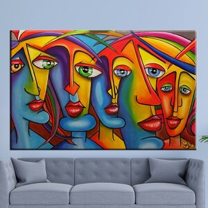 Abstract Face Canvas Print: Modern Portrait Wall Art