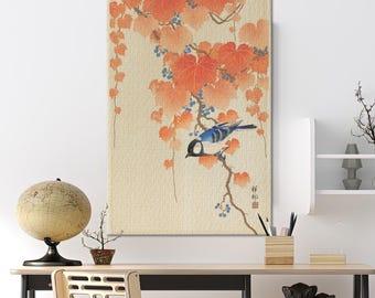 Vintage Animal Wall Art, Animal Wall Decor, Nature Print Canvas Gift, Canvas Wall Art, Bird Canvas Print,