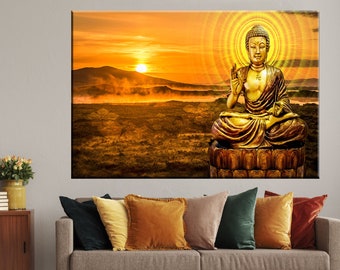 Impression sur toile Bouddha : art mural de méditation asiatique
