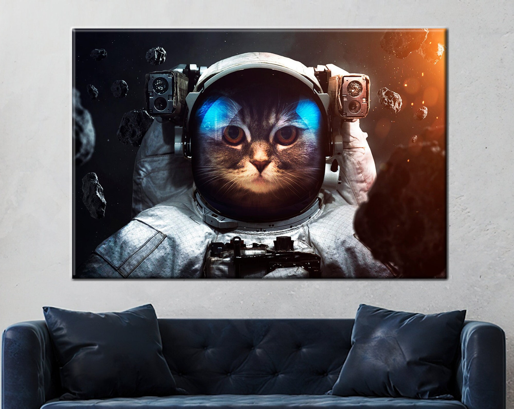 Discover Lienzo Gato Astronauta