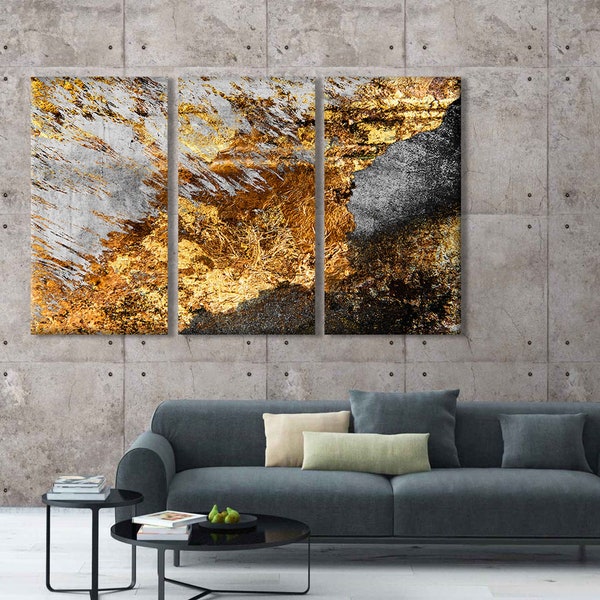 Abstract Gold Canvas Print: Modern Home Decor Wall Art