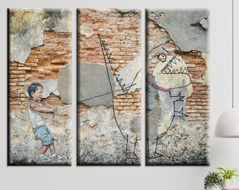 Graffiti Art, Penang Malaysia Street Art, Fine Art Prints, Street Photography, Wall Decor, Canvas Wall Art, Grunge Loft Canvas, Canvas Art