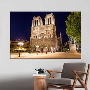 Notre-Dame Cathedral Canvas Print: Paris France Wall Art
