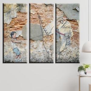 Graffiti Art, Penang Malaysia Street Art, Fine Art Prints, Street Photography, Wall Decor, Canvas Wall Art, Grunge Loft Canvas, Canvas Art
