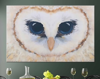 Abstract Owl Canvas Print: Animal Wall Art