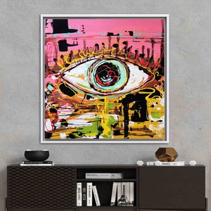 Abstract Eye Canvas Print: Colorful Modern Art, Wall Decor