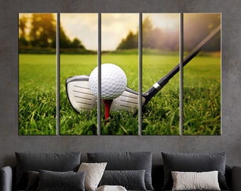 Golf Leinwand Wandkunst: Golfer Fotodruck, Sport Dekor