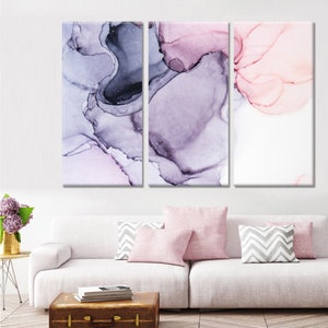 Marble Wall Art, Pink and Purple Glitter, Marbling Print, Large Canvas Prints, Abstract Marble Art, Marble Pink Wall Art, Pink Marble Art