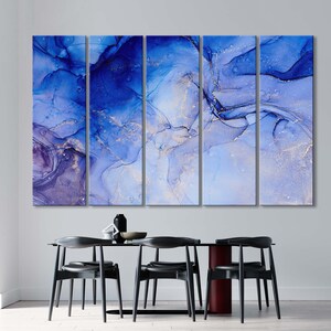 Blue Abstract Marble, Marble Canvas Wall Print, Blue Marble Art, Abstract Canvas Art, Canvas Painting, Marble Canvas Print, Marble Poster,