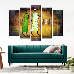 African Women Canvas Print: Afrocentric Tribal Wall Art