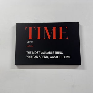 Stampa del tempo, Arte murale del tempo, Definizione del tempo stampabile, Stampa citazione definizione del tempo, Stampa citazione del tempo, Poster del tempo, Tela motivazionale,