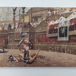 Gladiators in the Arena Canvas Wall Art: Ancient Rome Decor