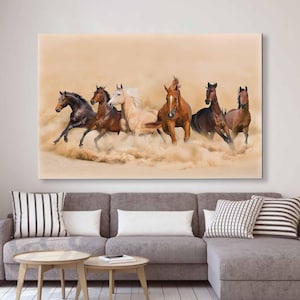 Toile cheval sauvage : décoration d'art murale de ferme