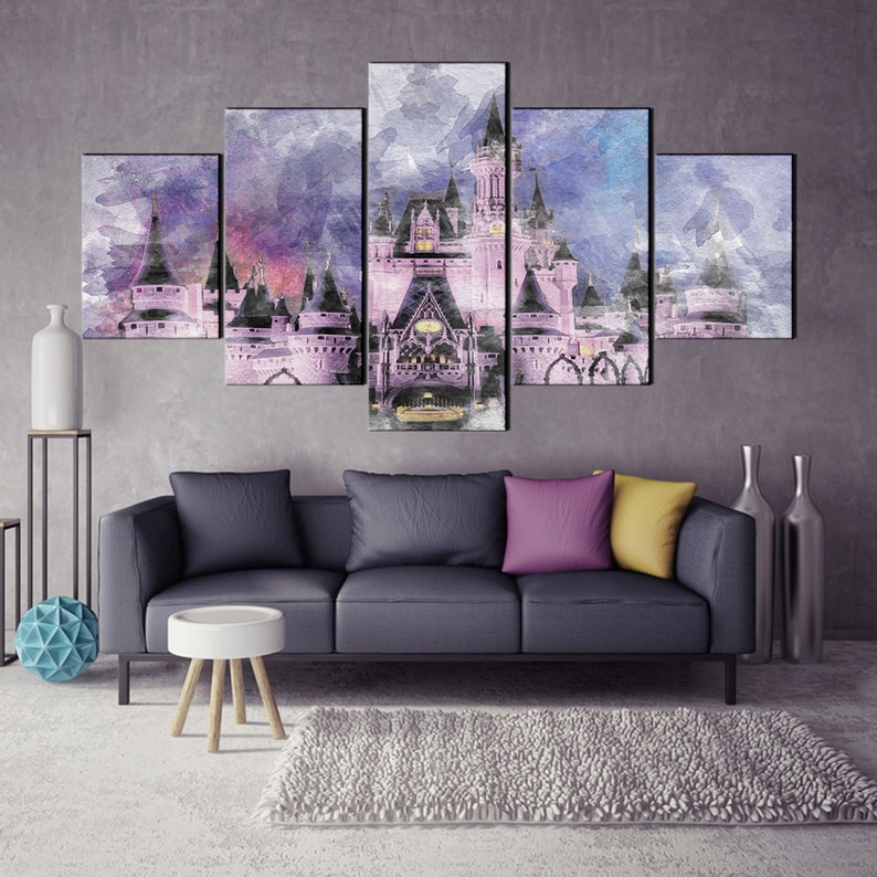 Disney Wall Art Disneyland Print Disney Castle Disney Etsy