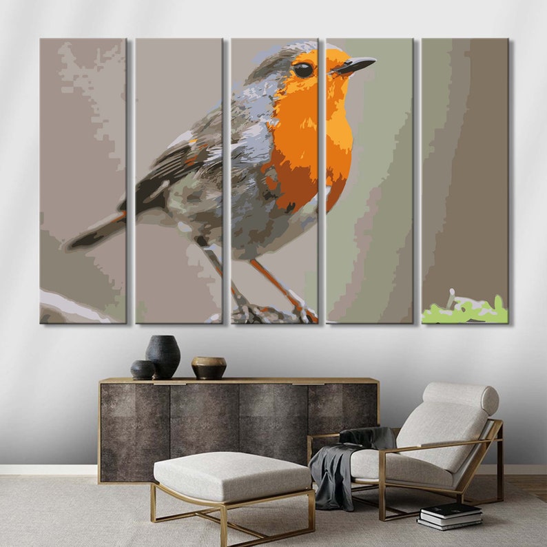 Abstract Bird Wall Art, Modern Wall Decor, Abstract Canvas, Home Decor