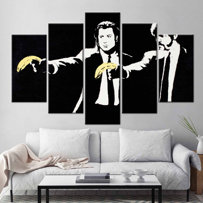 Banksy Banana Art, Modern Wall Art, Banksy Art, Graffiti Wall Art