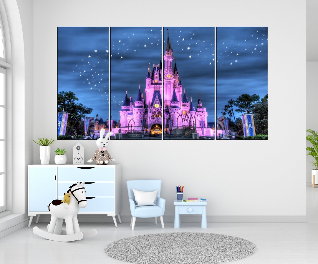 Disney Wall Art Disneyland Print Disney Castle Disney Etsy