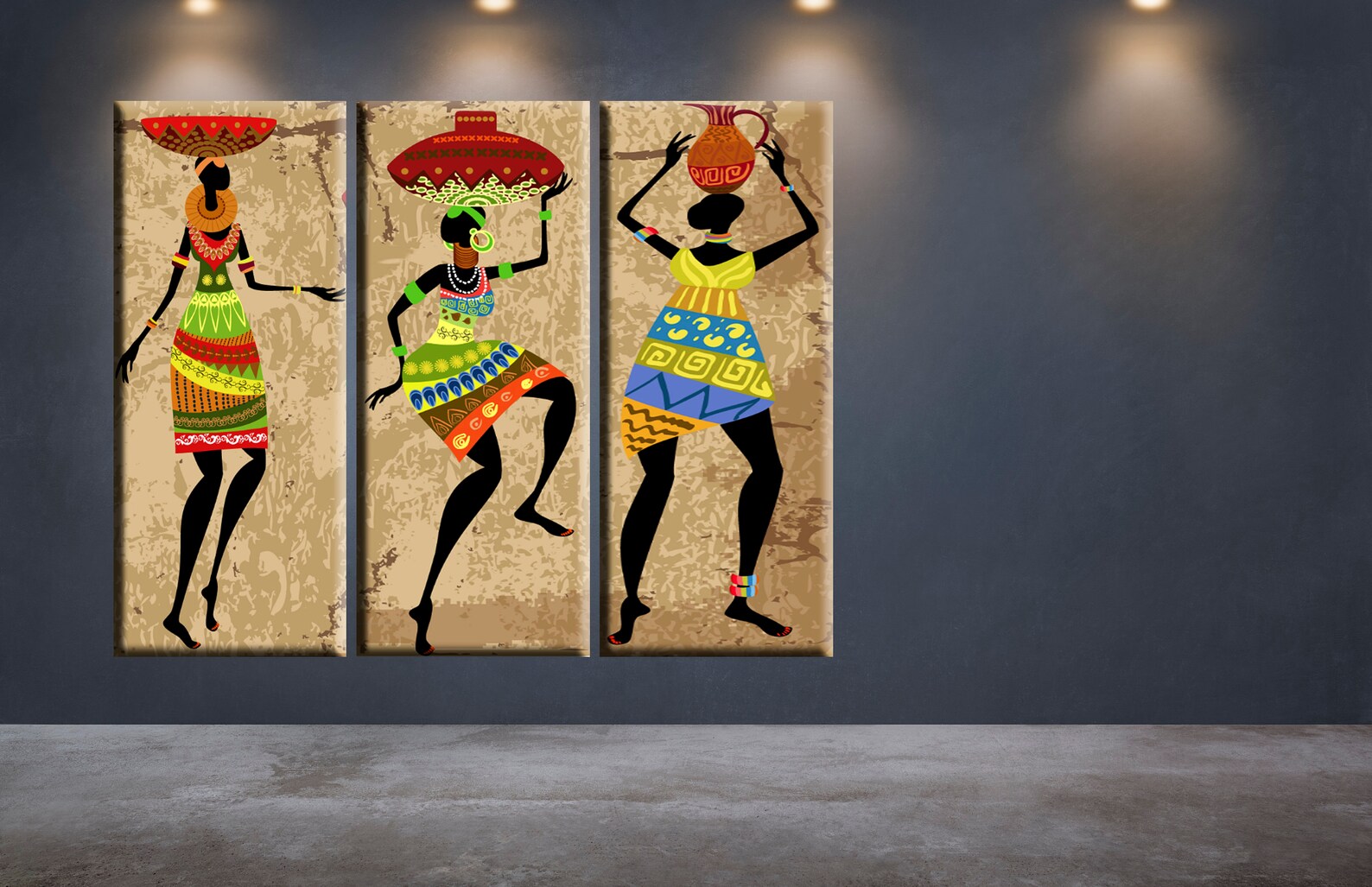 Ethnic Wall Art Canvas Decor African Girl Art Decor Wall Art Etsy