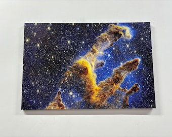 Pillars Of Creation Canvas Print: NASA James Webb Telescope Space Art