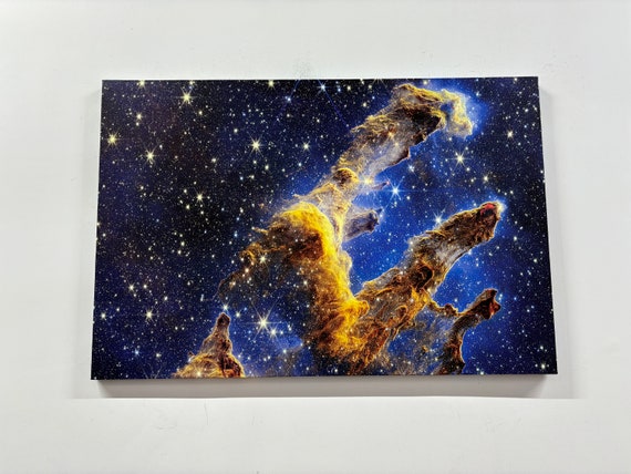 Pillars Of Creation Canvas Print: NASA James Webb Telescope Space Art