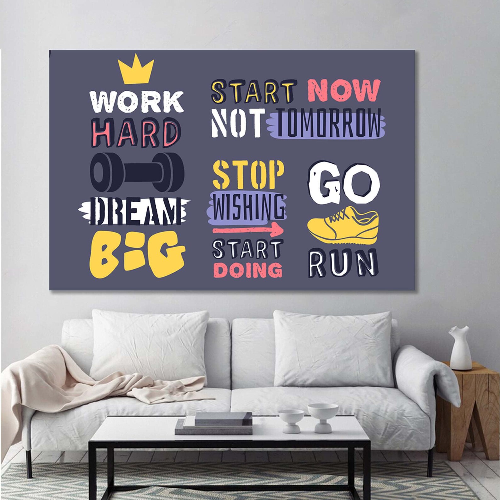 Motivational Keywords Canvas Decor Keywords Wall Art | Etsy