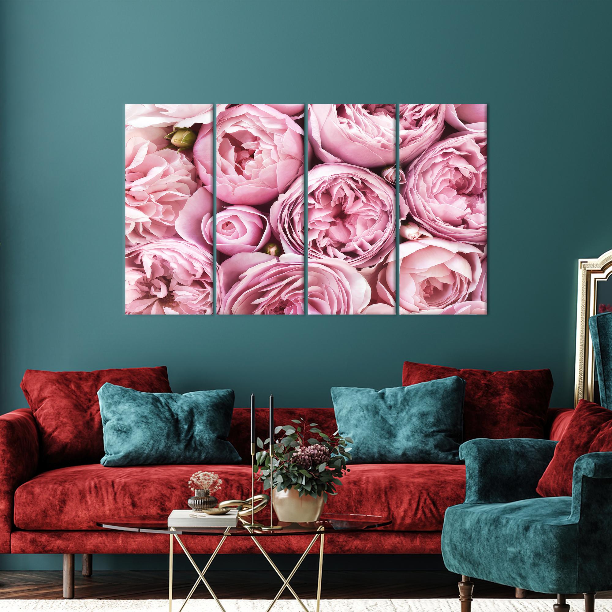 Pink Rose Canvas Art: Modern Floral Wall Decor - Etsy