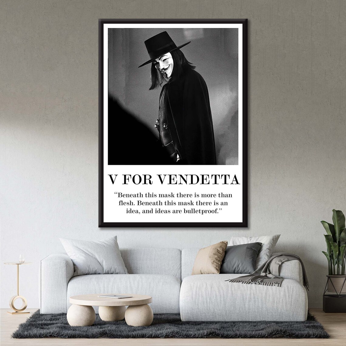 V for Vendetta Poster V for Vendetta Wall Art V for Vendetta Etsy UK