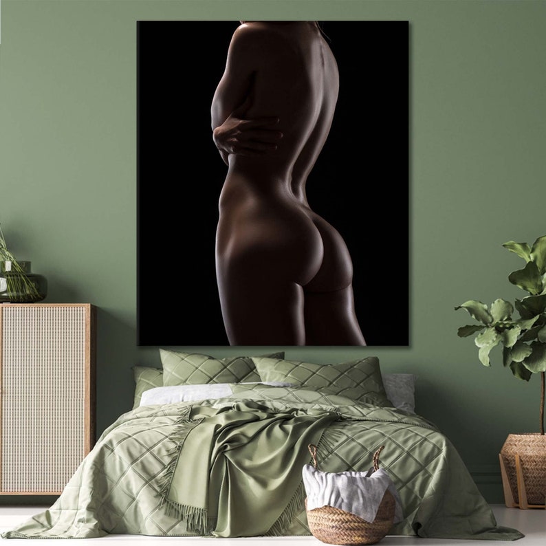 Erotische Wandkunst, erotische nackt Leinwand, Sexy Körper Dekor, sinnliche Kunst, Mädchen Nu Druck, Schlafzimmer Wanddekoration, erotische Reife Kunst, nackt Leinwand, Reifen Bild 5