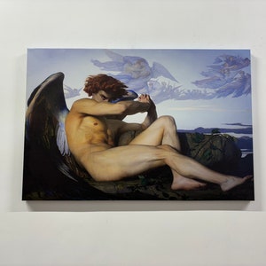 Fallen Angel, Alexandre Cabanel, Classic Fine Art, Original Print, Large Wall Art, Nuked Man Wall Art, Reproduction Wall Art, Vintage Art,