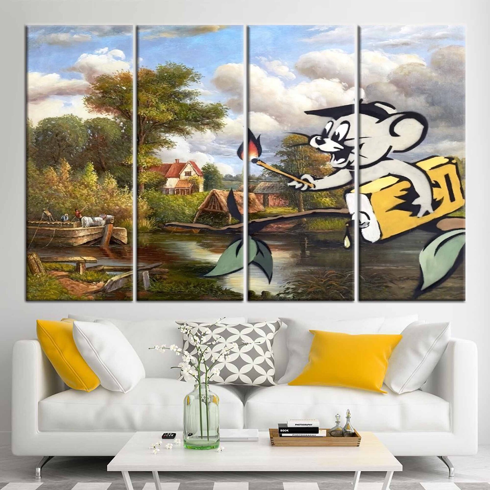 Corrupted Oil Jerry Banksy Banksy Wall Art Banksy Painting Etsy UK