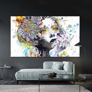 Banksy Style Princess Girl Canvas Art: Urban Street Art Decor