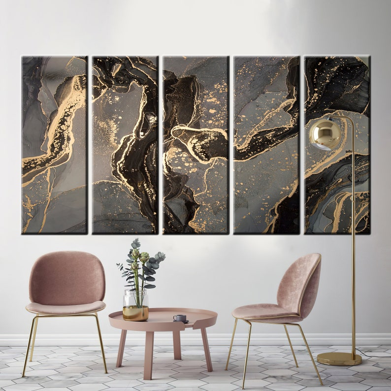 Abstract Wall Art Marble Wall Decor Marble Canvas Print | Etsy