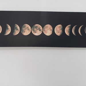 Moon Phases Canvas, Lunar Eclipse Canvas Art, Moon Phases Decor, Moon Canvas, Lunar Eclipse Style Canvas, Space Canvas, Space Home Decor Art