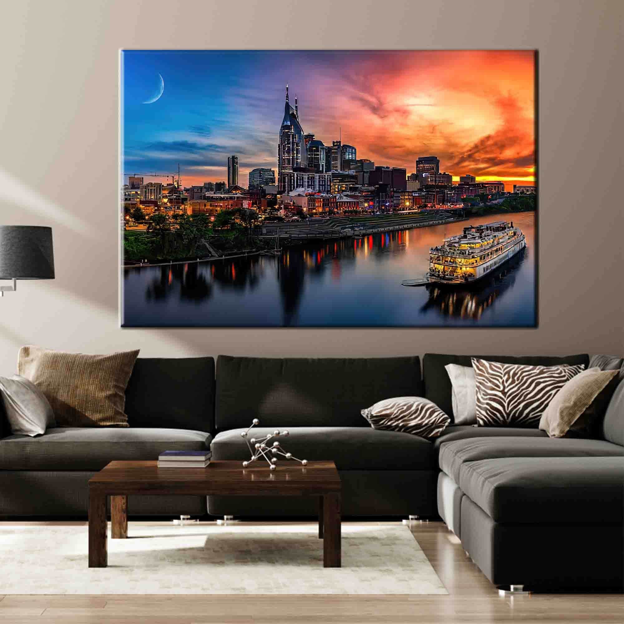 Nashville Skyline Canvas Print: Tennessee Wall Art